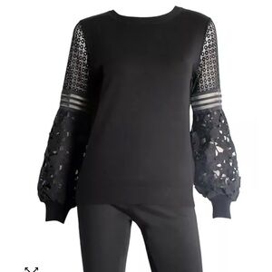 Sioni Lace Sleeve Sweater top size Small